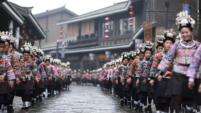 贵州丹寨：苗族同胞欢度&ldquo;祭尤节&rdquo;