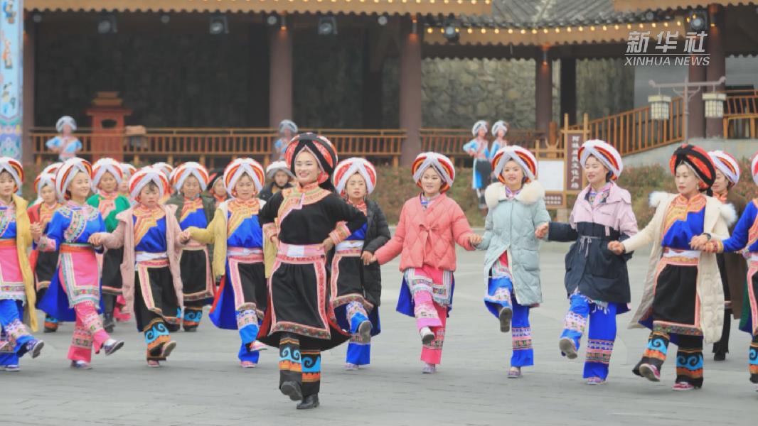 贵州晴隆：民族舞蹈迎新年