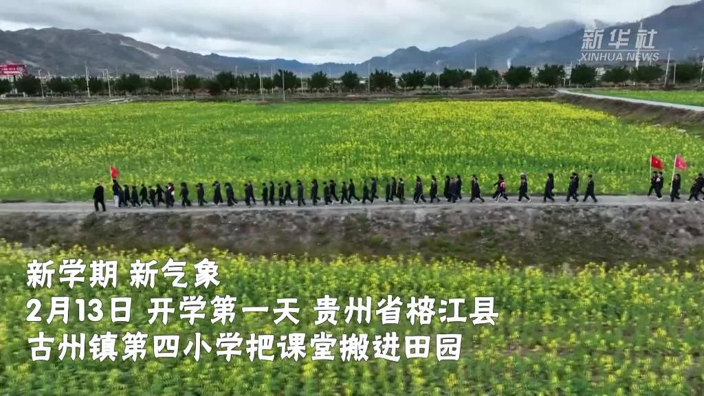 花间第一课！贵州小学生走进田园体验农耕